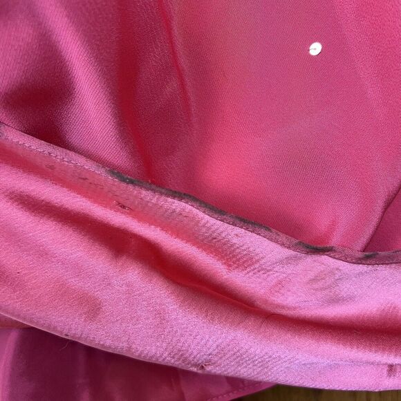 Vintage Gilar Evening wear pink embellished formal maxi dress 10 sequin prom - Picture 12 of 15